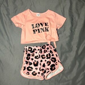 Pat Pat ‘Love Pink’ Tank and Pink Camo Shorts Set, size 18~24m